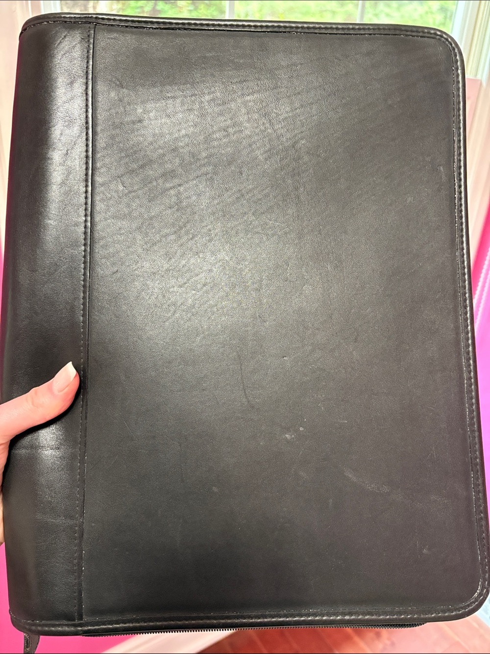 Coach Black Leather Zippered Tablet Portfolio Case - Picture 2 of 7